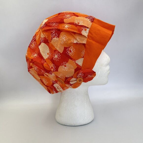 Women Surgical Scrub Hat With Matching Mask - Picture 8 of 11